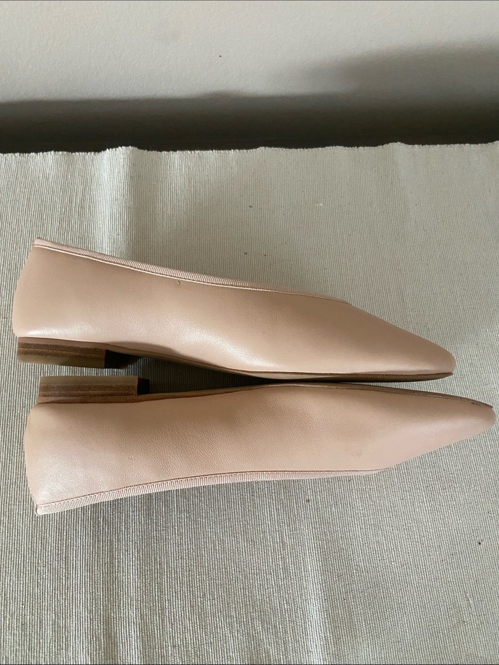 Tuckernuck Ballet Pink Leather Nina Flats Nude Size 7 - Picture 7 of 10